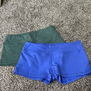 Rouen spandex booty shorts. 2 pairs, size medium.